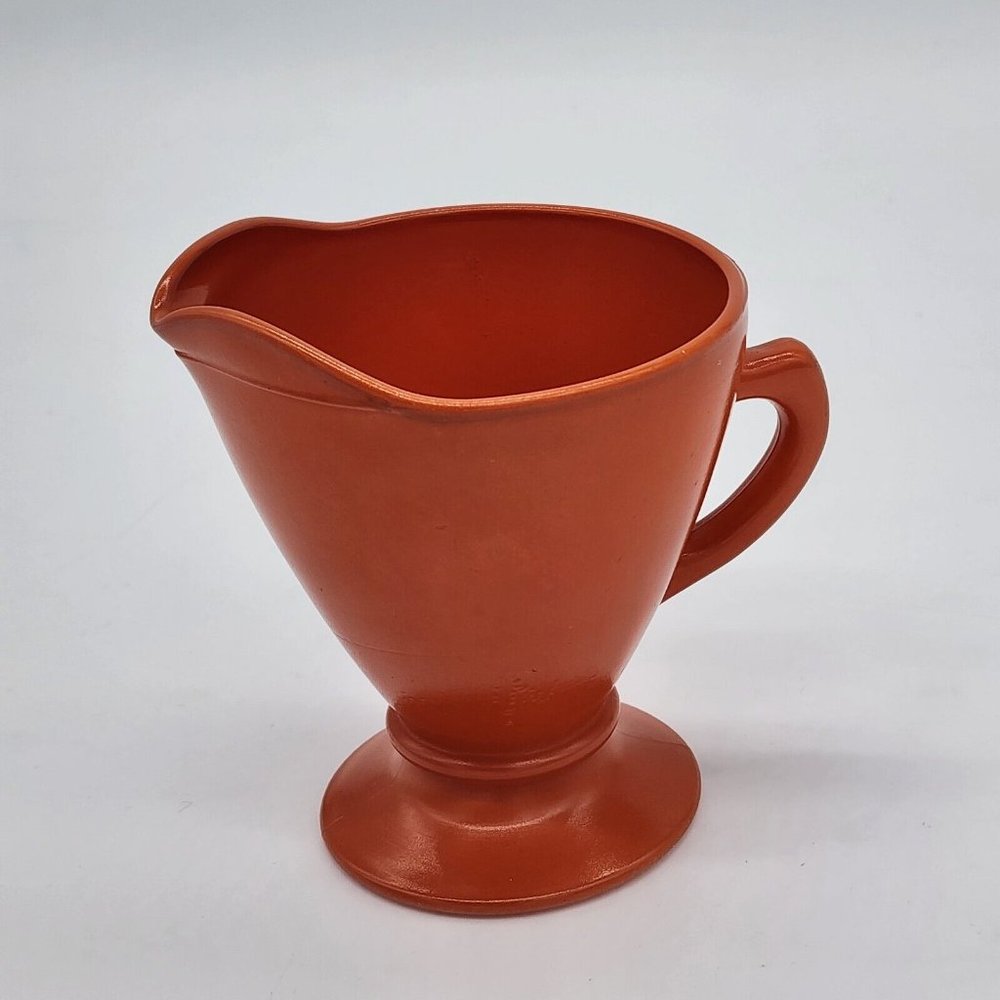 Vintage Hazel Atlas Ovide Rust 4 oz Creamer